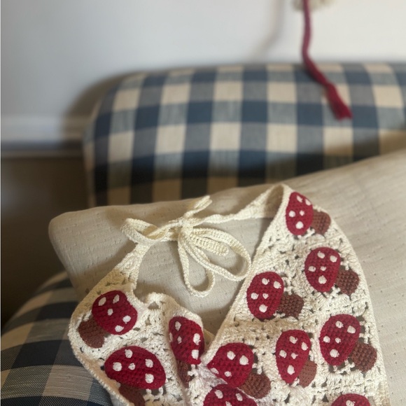 Mushroom Crochet Bandana Head Covering - Picture 2 of 2